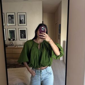 Rebecca Taylor green blouse